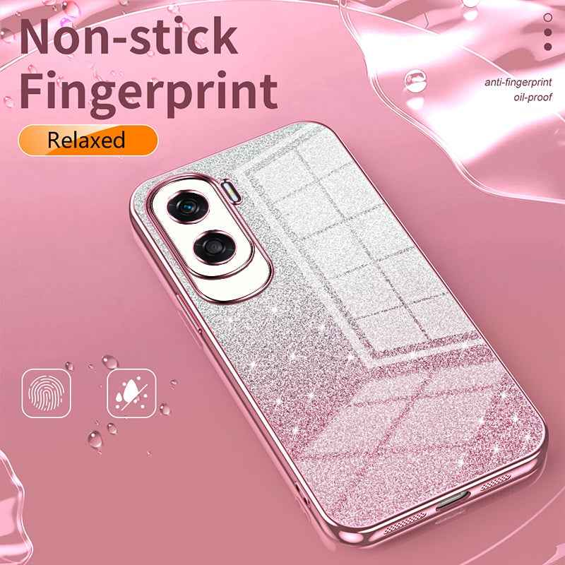 For-Honor-50-SE-Gradient-Glitter-Powder-Electroplated-Phone-Case(Pink)