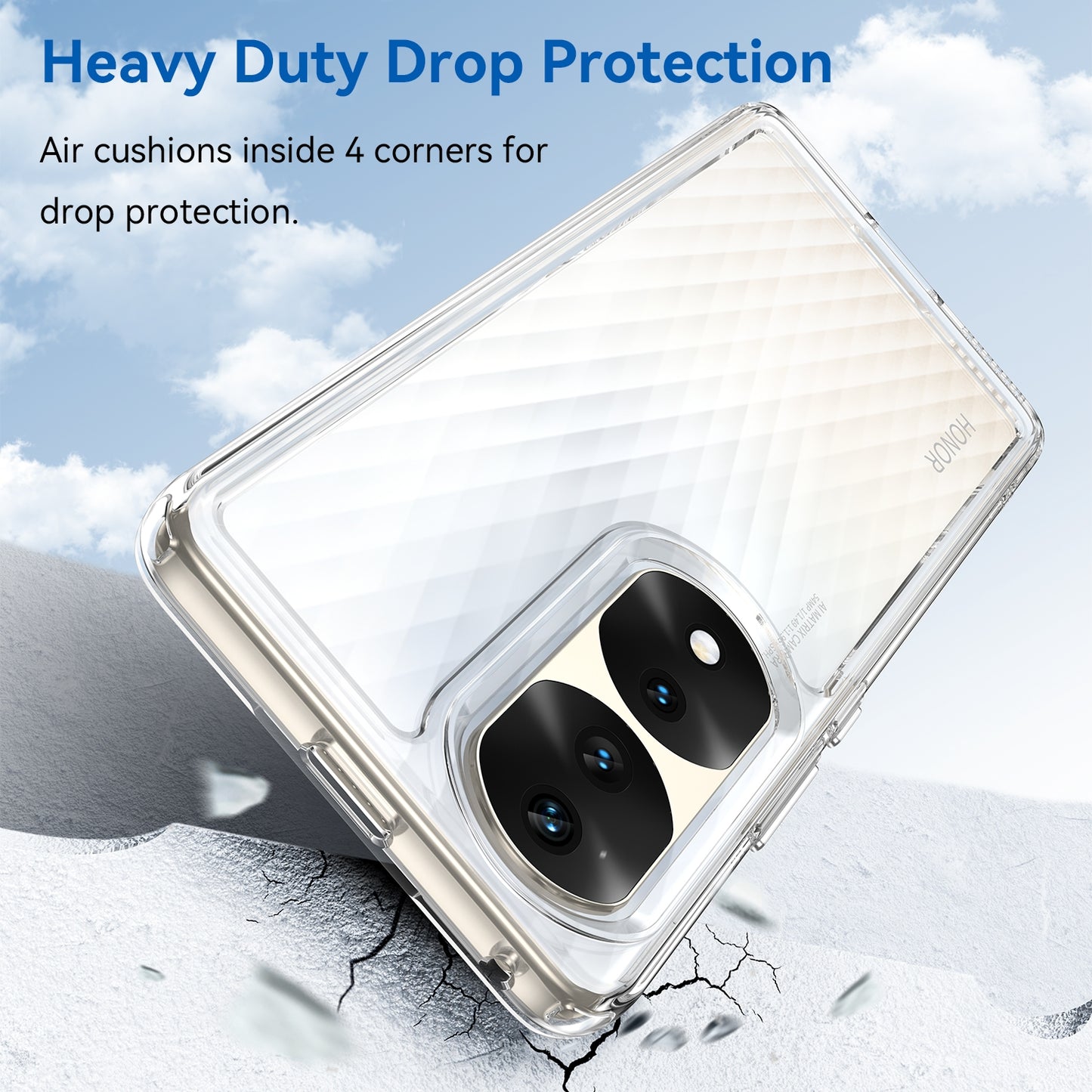 For-Honor-70-Pro+-5G-Candy-Series-TPU-Phone-Case(Transparent)