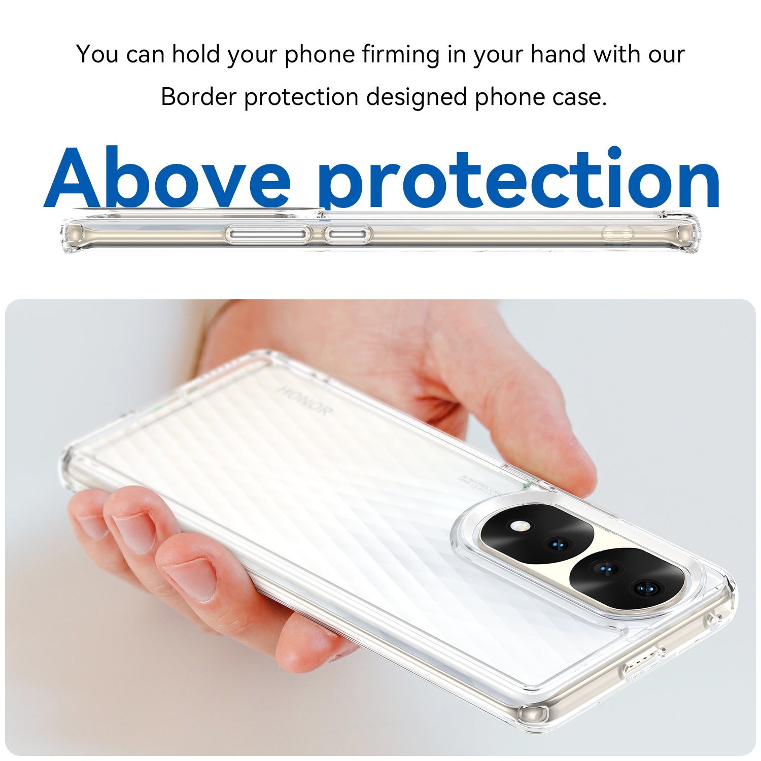 For-Honor-70-Pro+-5G-Candy-Series-TPU-Phone-Case(Transparent)