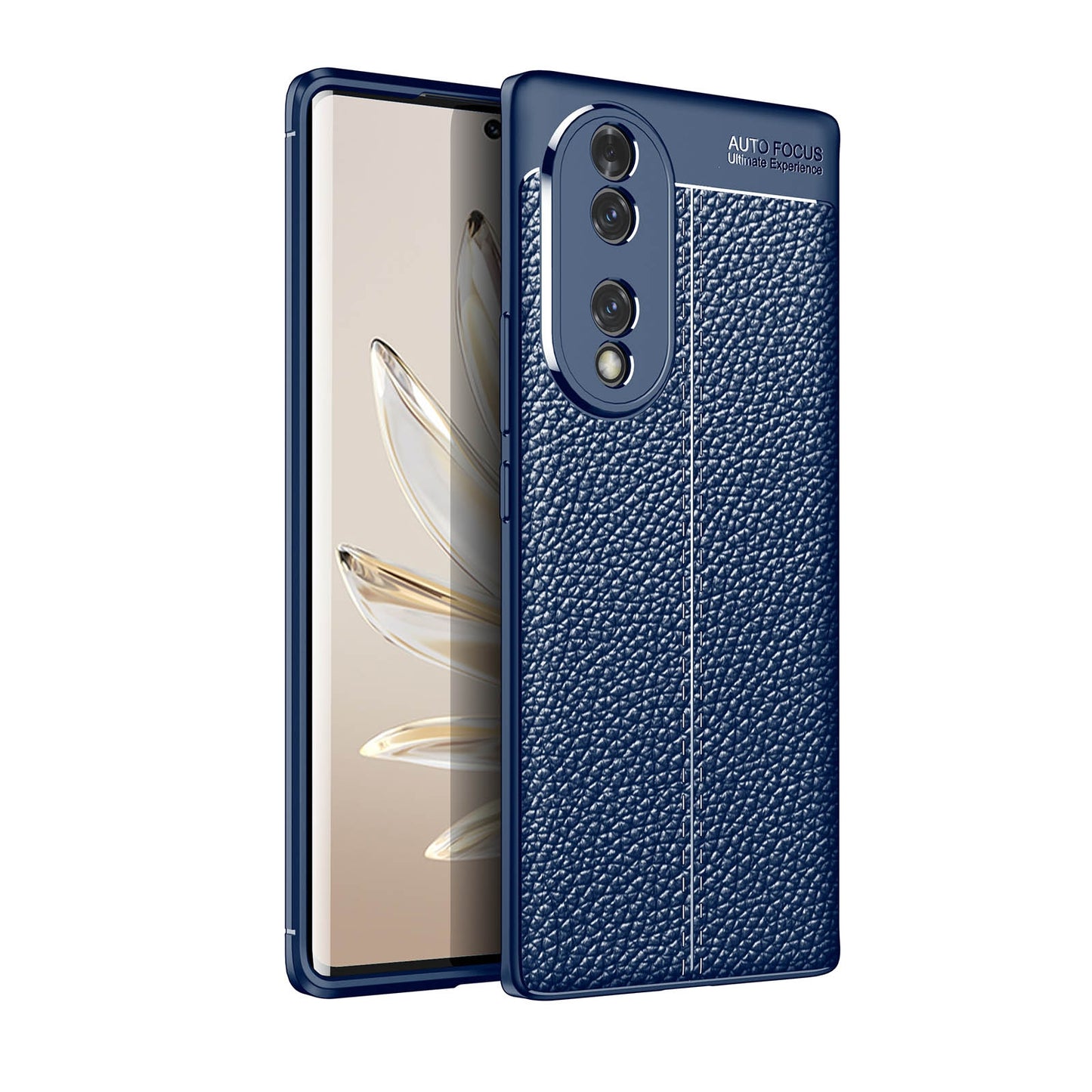 For-Honor-70-Litchi-Texture-Shockproof-TPU-Phone-Case(Blue)