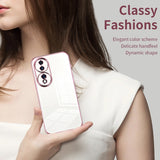 For-Honor-70-Transparent-Plating-Fine-Hole-Phone-Case(Blue)