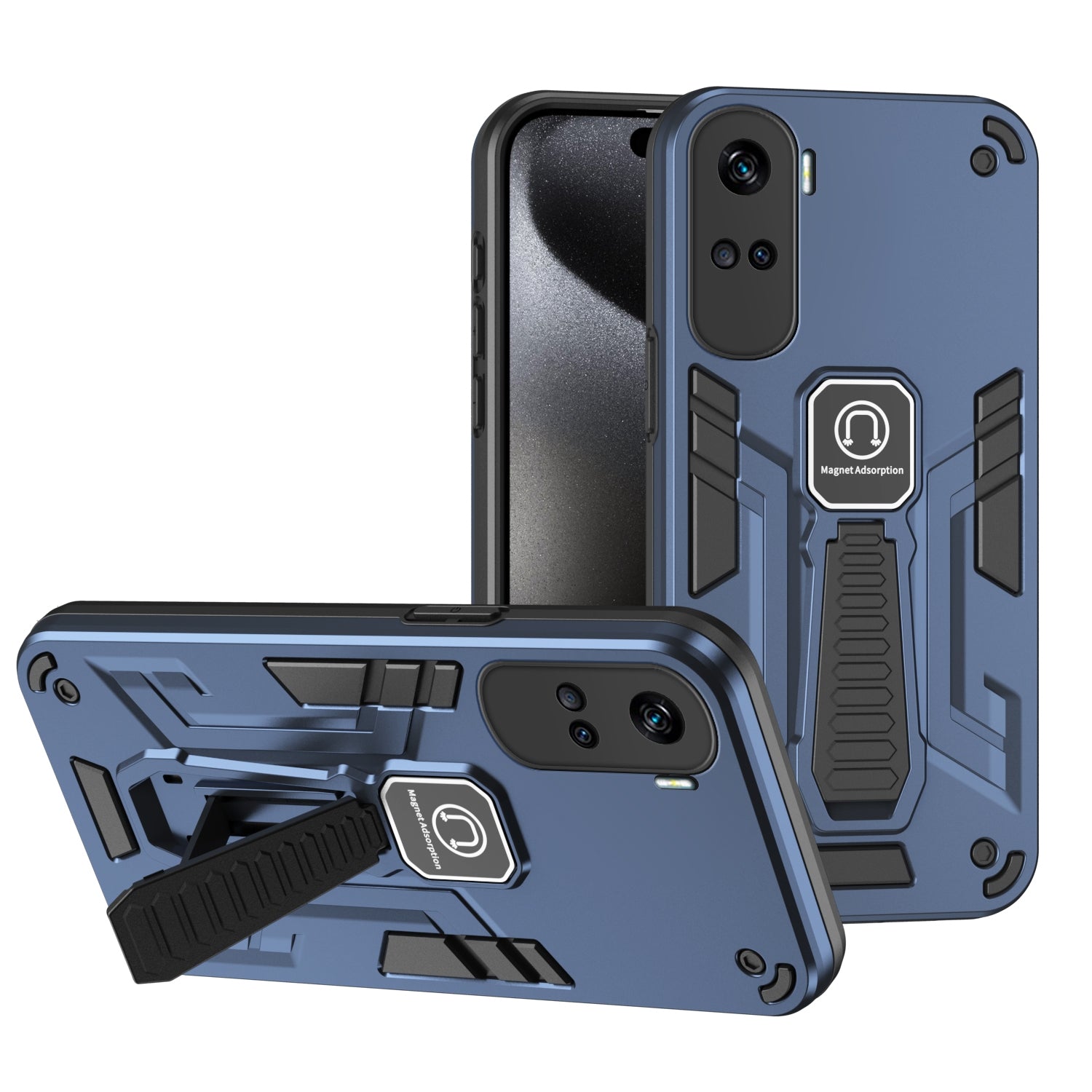 For-Honor-90-Lite-Shockproof-Holder-Phone-Case(Blue)