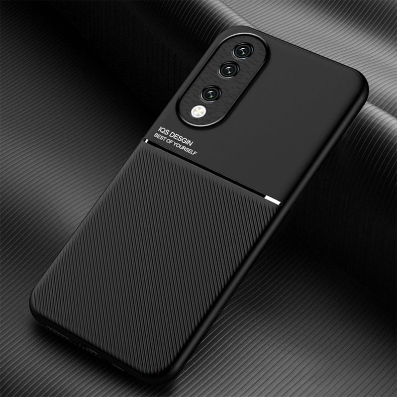 For-Honor-90-Classic-Tilt-Strip-Grain-Magnetic-PC-Hybrid-TPU-Phone-Case(Black)