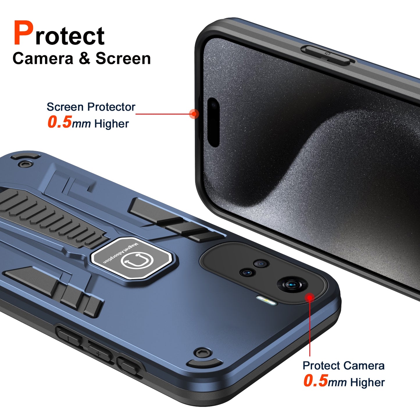 For-Honor-90-Lite-Shockproof-Holder-Phone-Case(Blue)