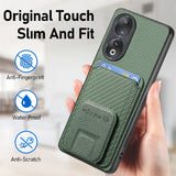 For-Honor-90-Carbon-Fiber-Card-Bag-Fold-Stand-Phone-Case(Green)
