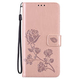 For-Honor-90-Lite-Rose-Embossed-Flip-PU-Leather-Phone-Case(Rose-Gold)