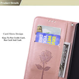 For-Honor-90-Lite-Rose-Embossed-Flip-PU-Leather-Phone-Case(Rose-Gold)