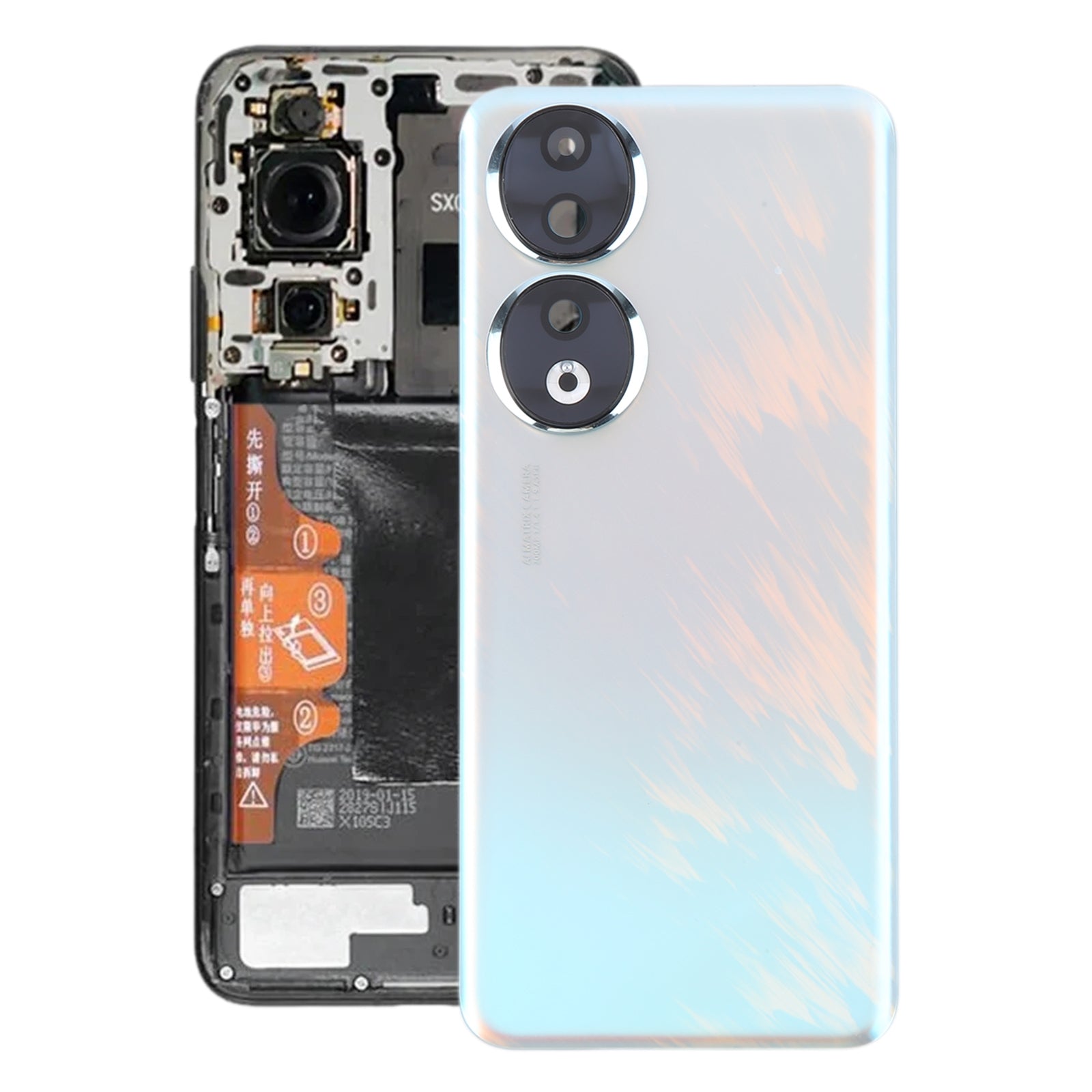 For-Honor-90-Battery-Back-Cover-with-Camera-Lens-Frame(Blue)