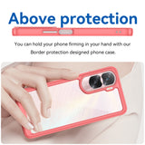 For-Honor-90-Lite-Colorful-Series-Acrylic-Hybrid-TPU-Phone-Case(Red)