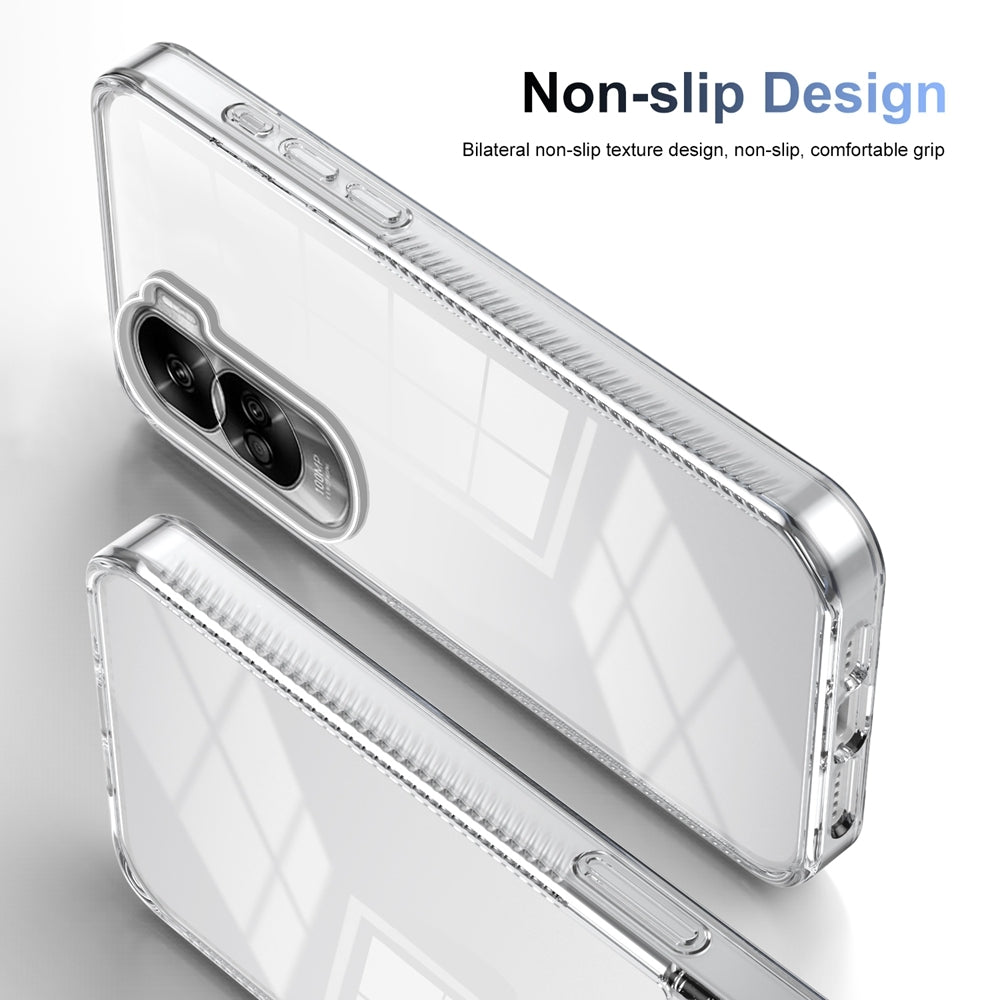For-Honor-90-Lite-Anti-slip-Clear-Acrylic-Hybrid-TPU-Phone-Case(Transparent)