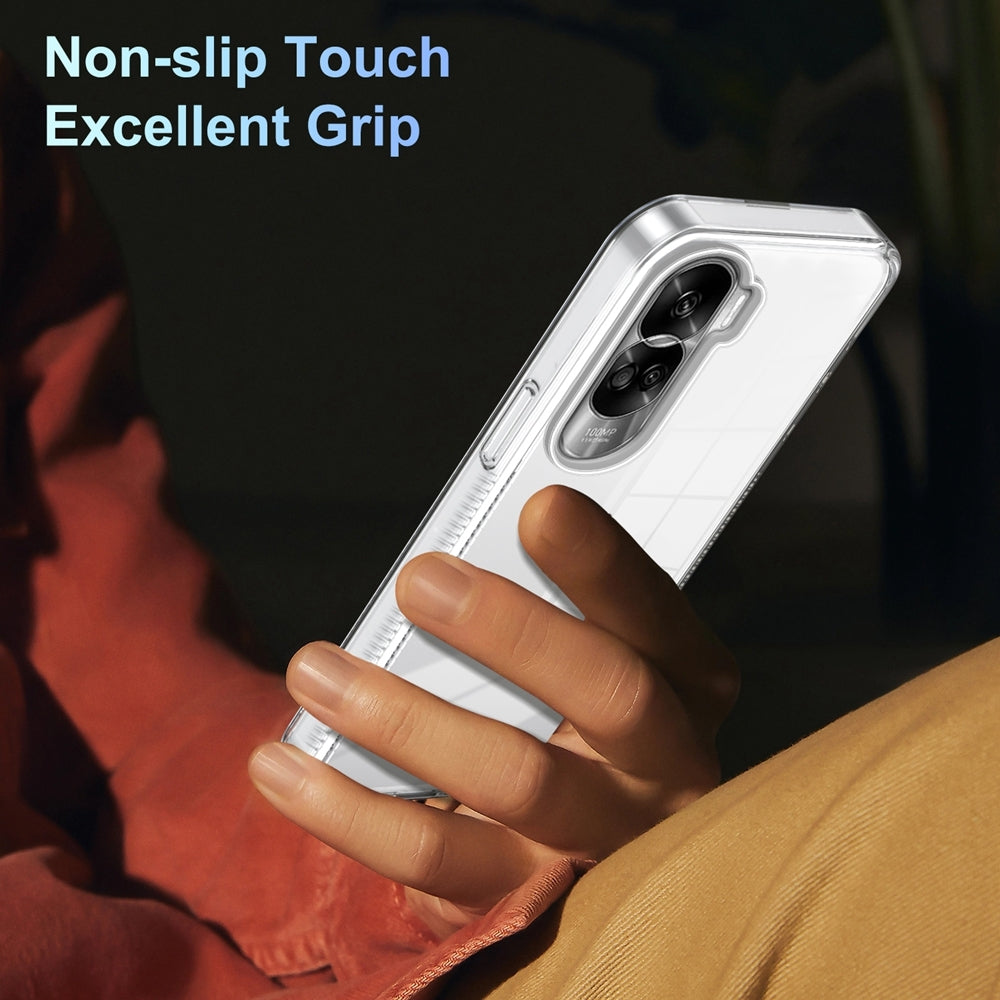 For-Honor-90-Lite-Anti-slip-Clear-Acrylic-Hybrid-TPU-Phone-Case(Transparent)