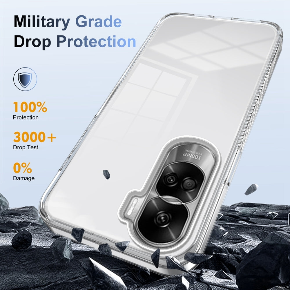 For-Honor-90-Lite-Anti-slip-Clear-Acrylic-Hybrid-TPU-Phone-Case(Transparent)
