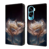 For-Honor-90-Lite-Crystal-Painted-Leather-Phone-case(Peony)
