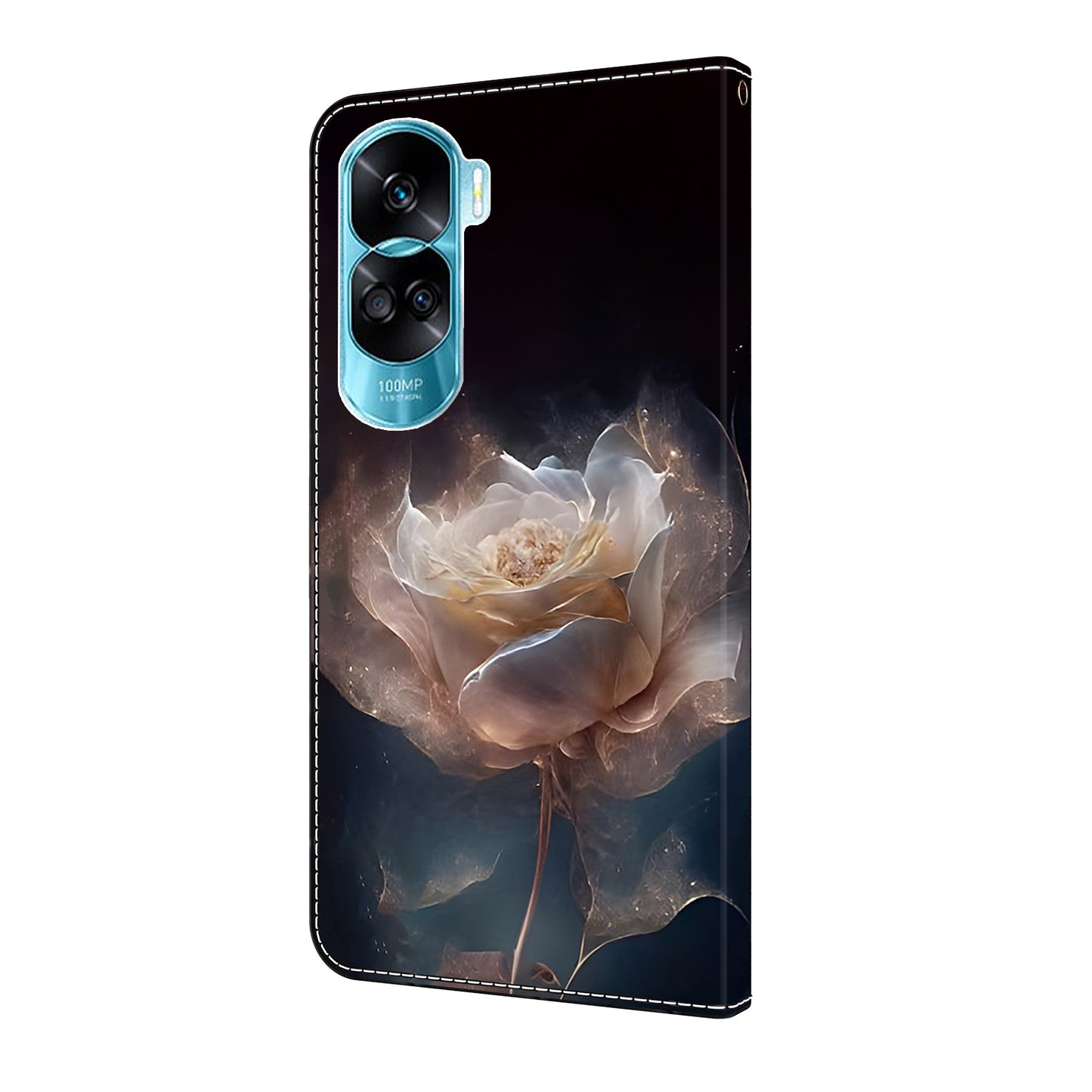For-Honor-90-Lite-Crystal-Painted-Leather-Phone-case(Peony)