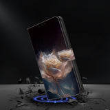 For-Honor-90-Lite-Crystal-Painted-Leather-Phone-case(Peony)