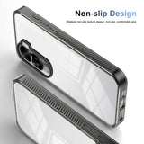For-Honor-90-Lite-Anti-slip-Clear-Acrylic-Hybrid-TPU-Phone-Case(Black)