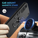 For-Honor-90-Lite-Shockproof-Metal-Ring-Holder-Phone-Case(Black)
