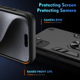 For-Honor-90-Lite-Shockproof-Metal-Ring-Holder-Phone-Case(Black)