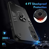 For-Honor-90-Lite-Shockproof-Metal-Ring-Holder-Phone-Case(Black)