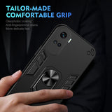 For-Honor-90-Lite-Shockproof-Metal-Ring-Holder-Phone-Case(Black)