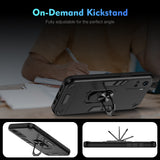 For-Honor-90-Lite-Shockproof-Metal-Ring-Holder-Phone-Case(Black)
