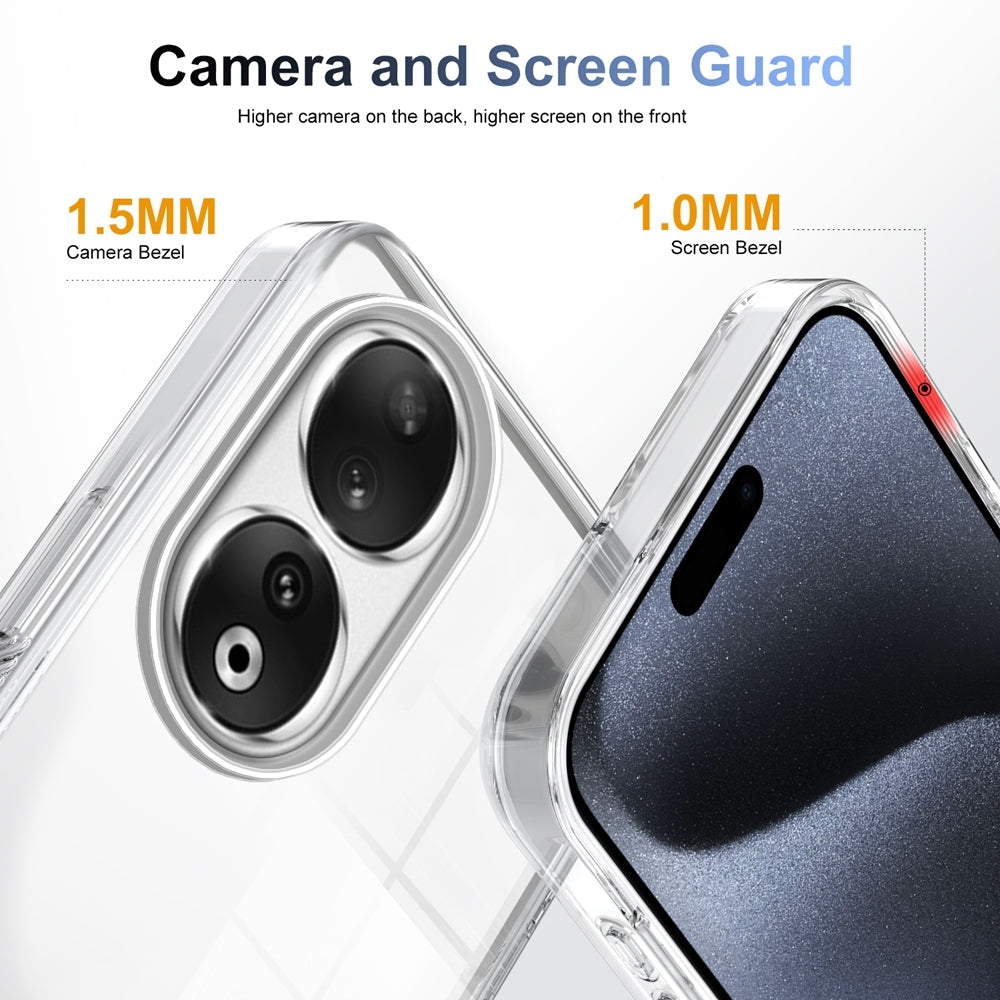 For-Honor-90-Anti-slip-Clear-Acrylic-Hybrid-TPU-Phone-Case(Transparent)