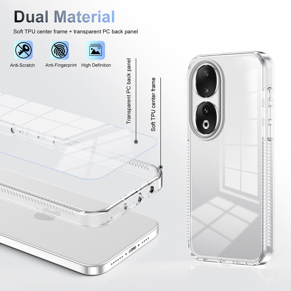 For-Honor-90-Anti-slip-Clear-Acrylic-Hybrid-TPU-Phone-Case(Transparent)