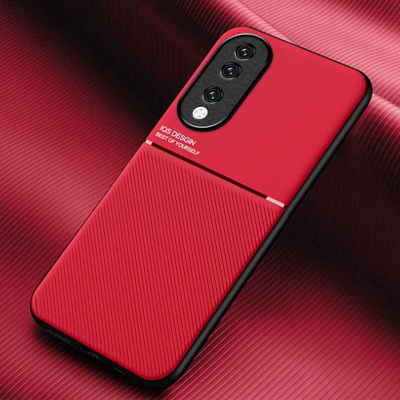 For-Honor-90-Classic-Tilt-Strip-Grain-Magnetic-PC-Hybrid-TPU-Phone-Case(Red)
