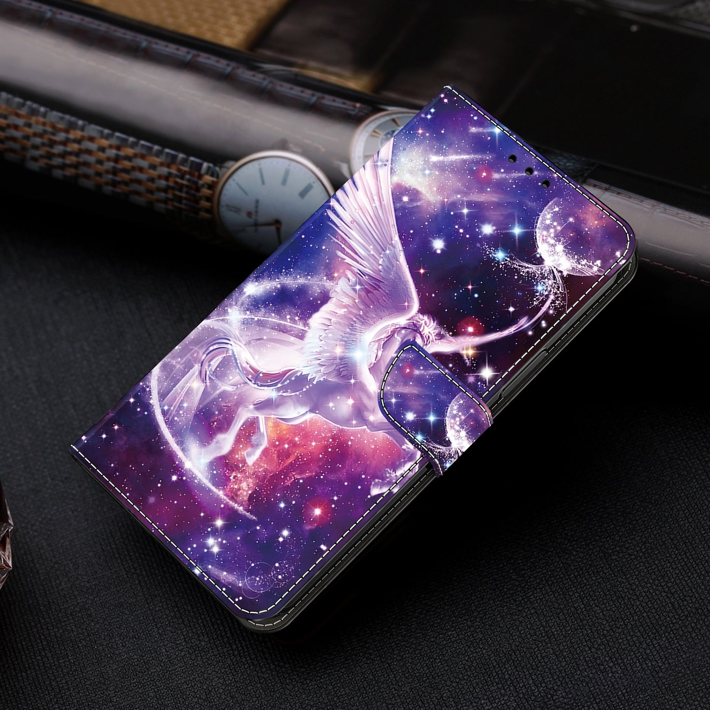 For-Honor-90-Lite-Crystal-Painted-Leather-Phone-case(Unicorn)