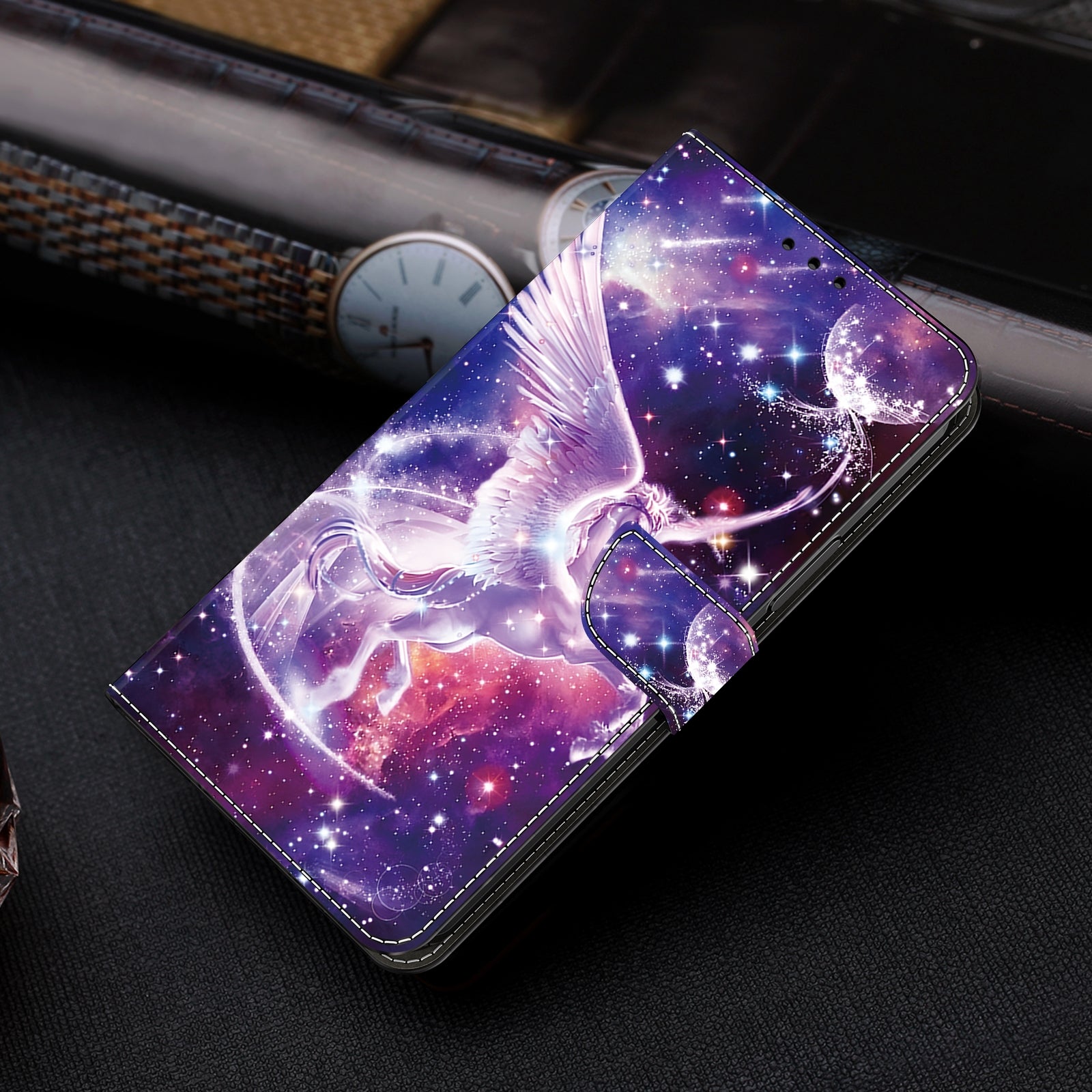 For-Honor-90-Lite-Crystal-Painted-Leather-Phone-case(Unicorn)