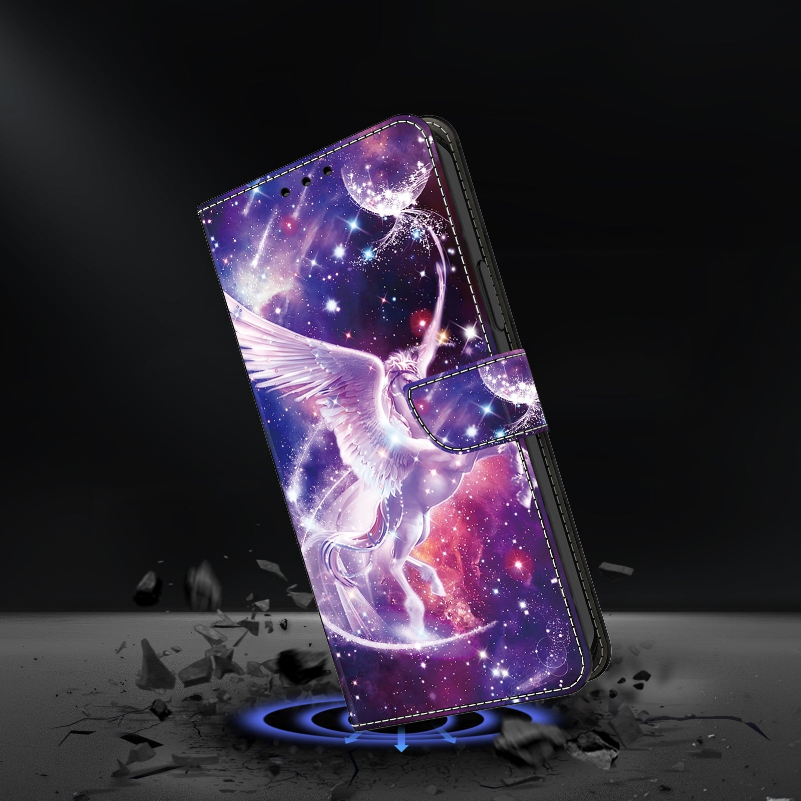For-Honor-90-Lite-Crystal-Painted-Leather-Phone-case(Unicorn)
