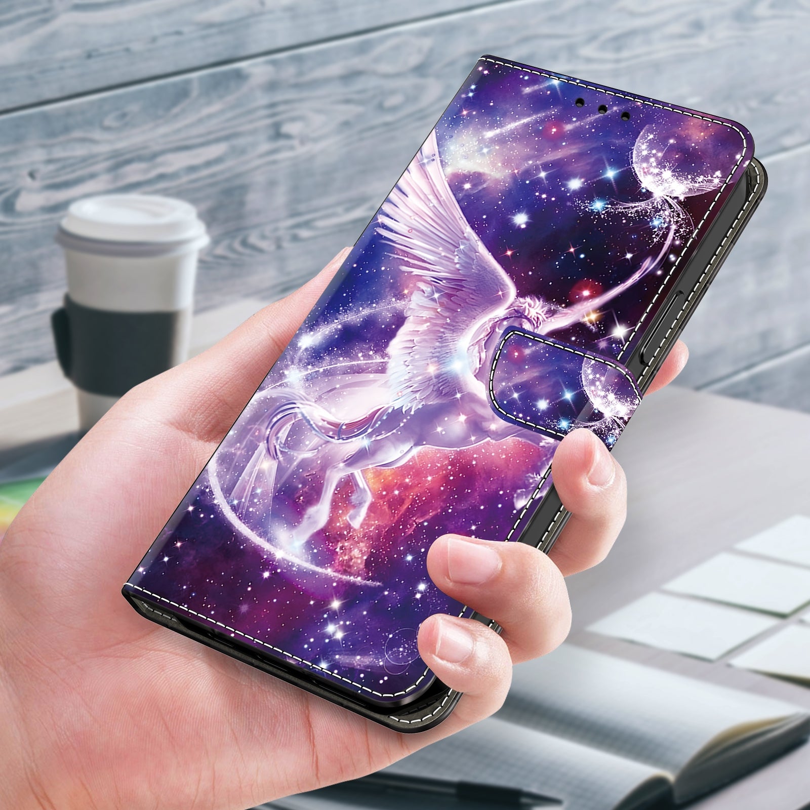 For-Honor-90-Lite-Crystal-Painted-Leather-Phone-case(Unicorn)