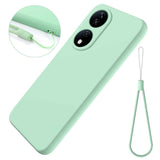 For-Honor-90-Smart-Solid-Color-Liquid-Silicone-Dropproof-Full-Coverage-Phone-Case(Green)