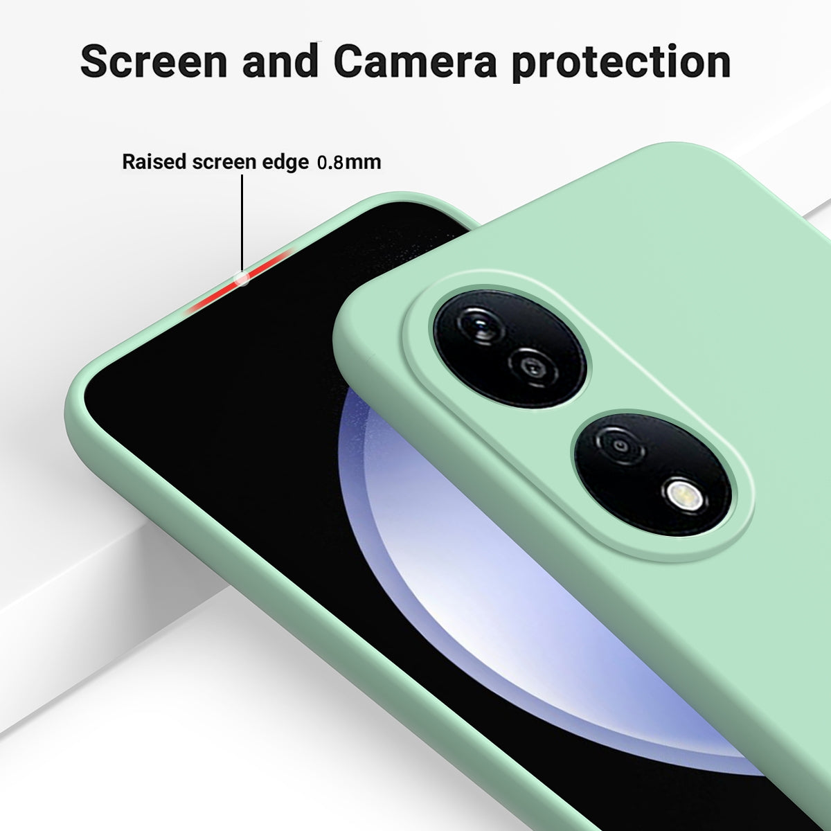 For-Honor-90-Smart-Solid-Color-Liquid-Silicone-Dropproof-Full-Coverage-Phone-Case(Green)