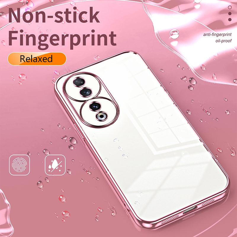 For-Honor-90-Transparent-Plating-Fine-Hole-Phone-Case(Black)