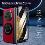 For-Honor-Magic-V3-Gold-Medal-Rotating-Folding-Series-Ring-Holder-Phone-Case(Red)