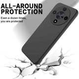 For-Honor-Magic-6-Lite-Solid-Color-Liquid-Silicone-Dropproof-Full-Coverage-Protective-Case(Black)