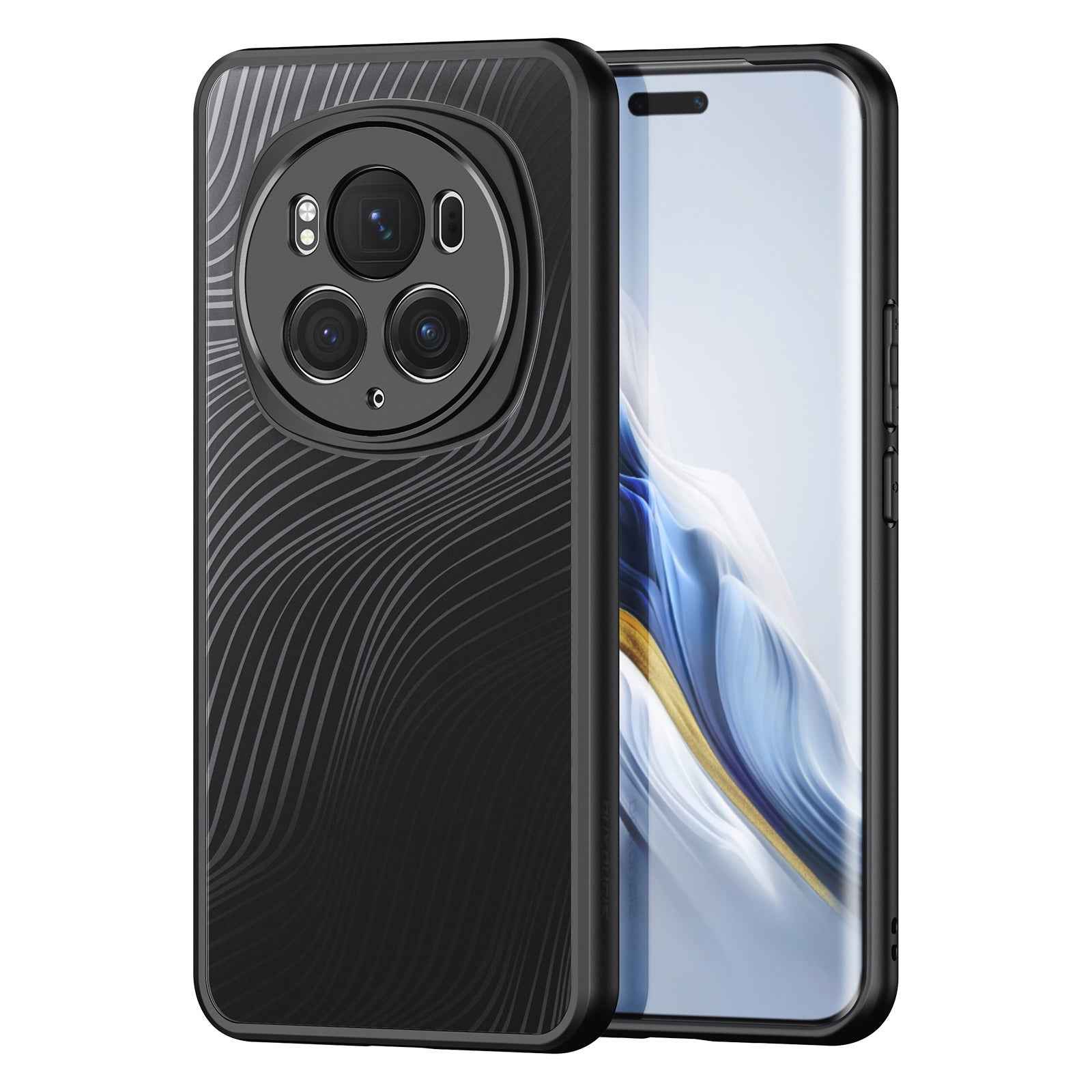 For-Honor-Magic6-Pro-DUX-DUCIS-Aimo-Series-TPU-+-PC-Frosted-Feel-Phone-Case(Black)