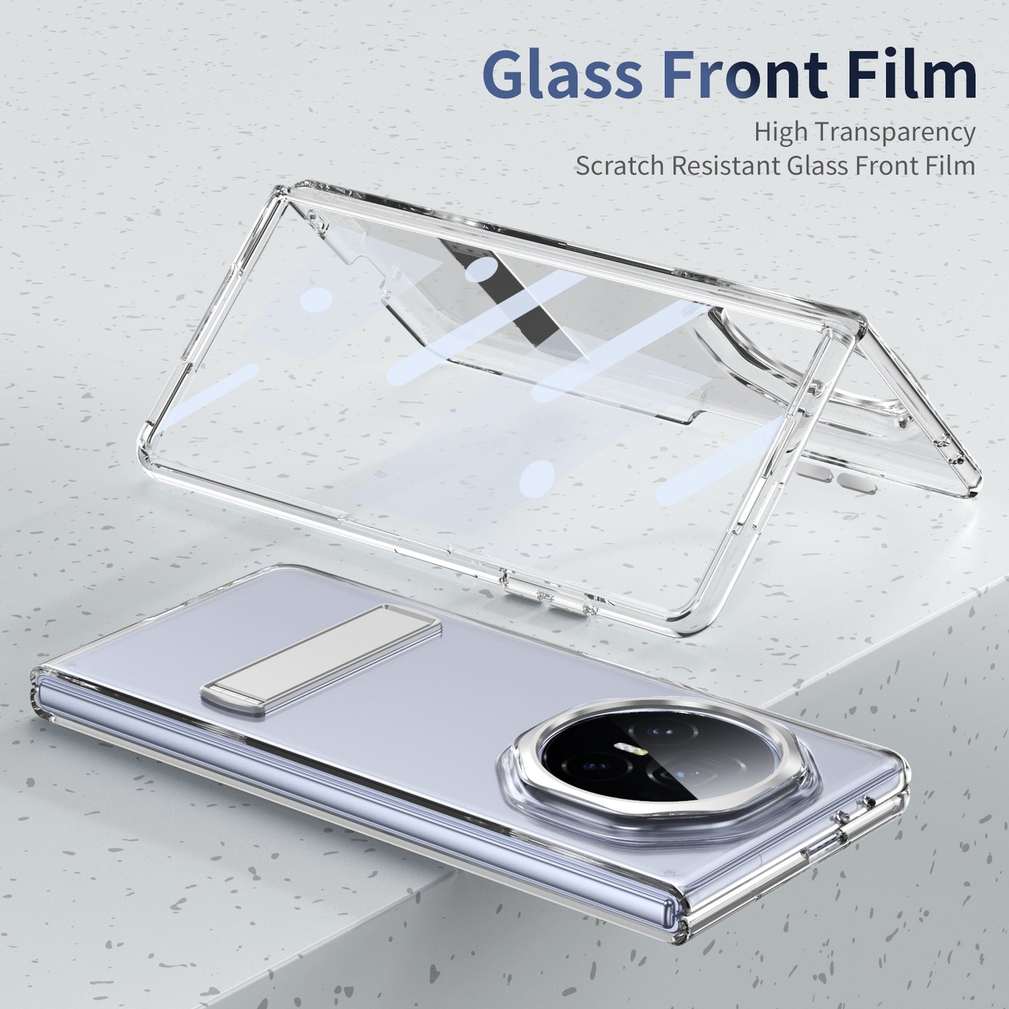For-Honor-Magic-V3-Ice-Cold-Holder-PC-Hybrid-TPU-Phone-Case(Silver)