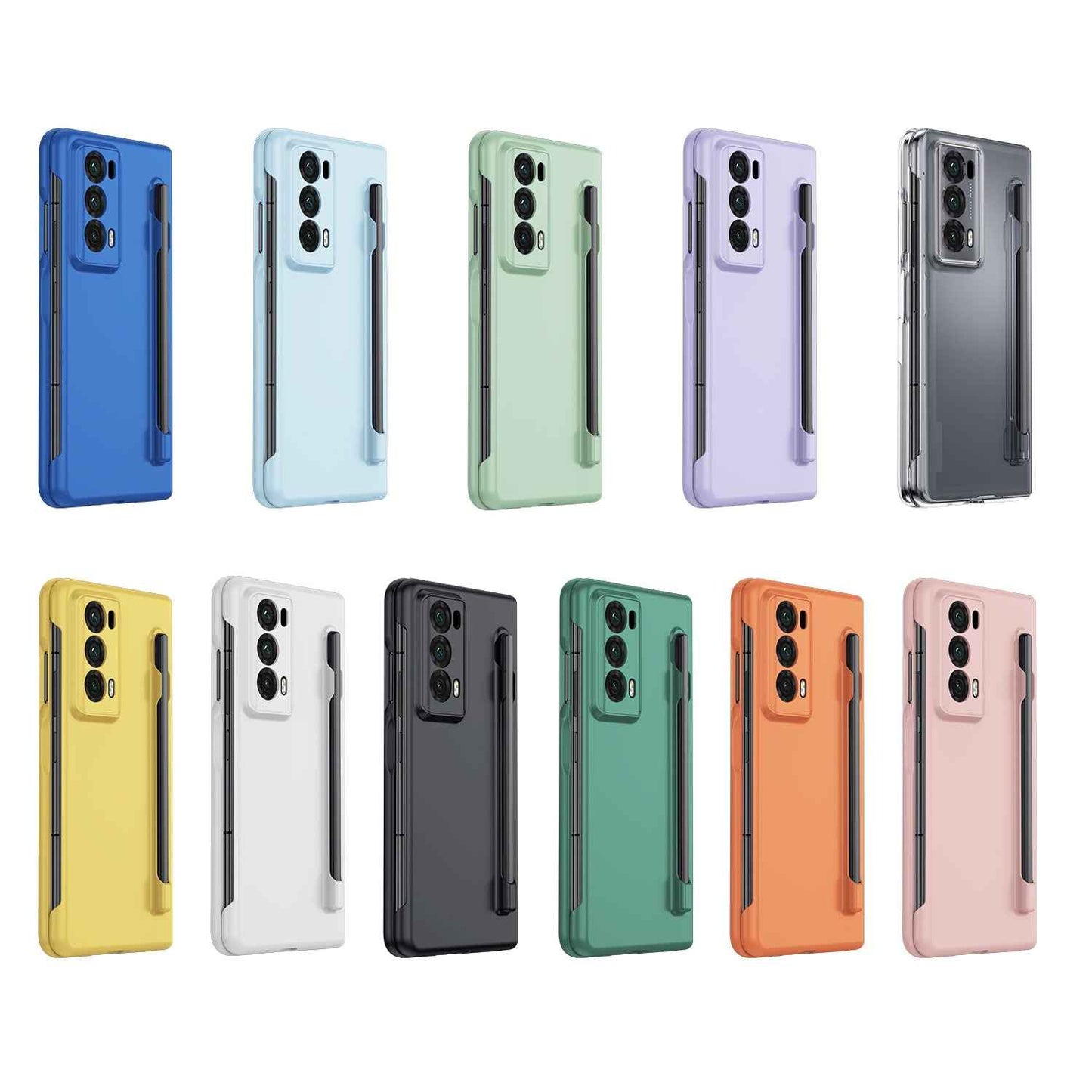 For-Honor-Magic-V2-Integrated-Skin-Feel-PC-Phone-Case-with-Pen-/-Pen-Box(Pink)