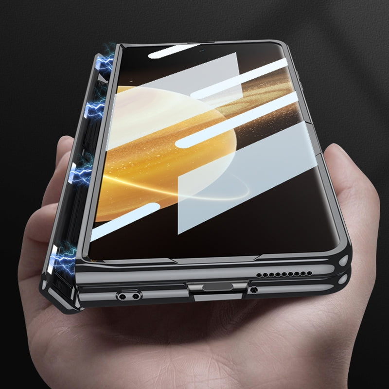 For-Honor-Magic-V3-GKK-Integrated-Magnetic-Fold-Hinge-AG-Phantom-Shockproof-Phone-Case(Black)