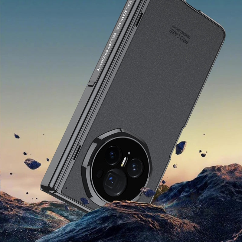 For-Honor-Magic-V3-GKK-Integrated-Magnetic-Fold-Hinge-AG-Phantom-Shockproof-Phone-Case(Black)