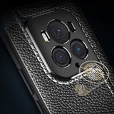 For-Honor-Magic6-Ultimate-Litchi-Texture-Shockproof-TPU-Phone-Case(Black)