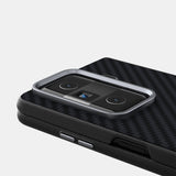 For-Honor-Magic-V3-ABEEL-C-Carbon-Fiber-Series-6D-Micro-Relief-MagSafe-Phone-Case(Black-Red)