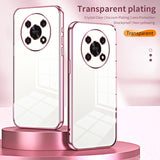 For-Honor-X30-/-X9-5G-Transparent-Plating-Fine-Hole-Phone-Case(Pink)