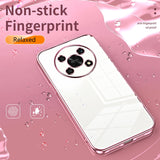For-Honor-X30-/-X9-5G-Transparent-Plating-Fine-Hole-Phone-Case(Pink)