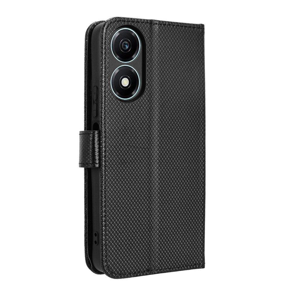 For-Honor-X5-Plus-Diamond-Texture-Leather-Phone-Case(Black)