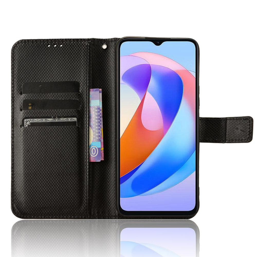 For-Honor-X5-Plus-Diamond-Texture-Leather-Phone-Case(Black)