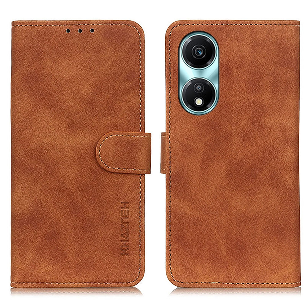For-Honor-X5-Plus-KHAZNEH-Retro-Texture-Flip-Leather-Phone-Case(Brown)