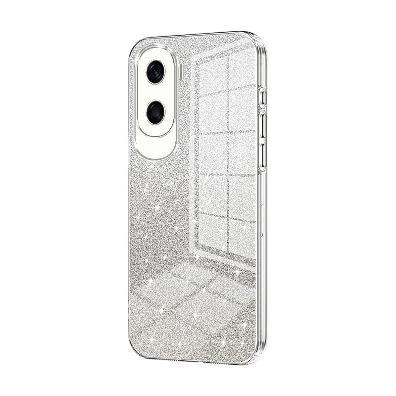 For-Honor-X50i-/-90-Lite-Gradient-Glitter-Powder-Electroplated-Phone-Case(Transparent)